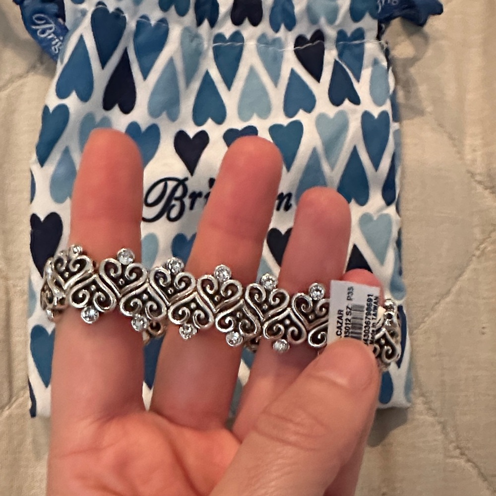 Brighton Silver Heart Motif Bracelet
